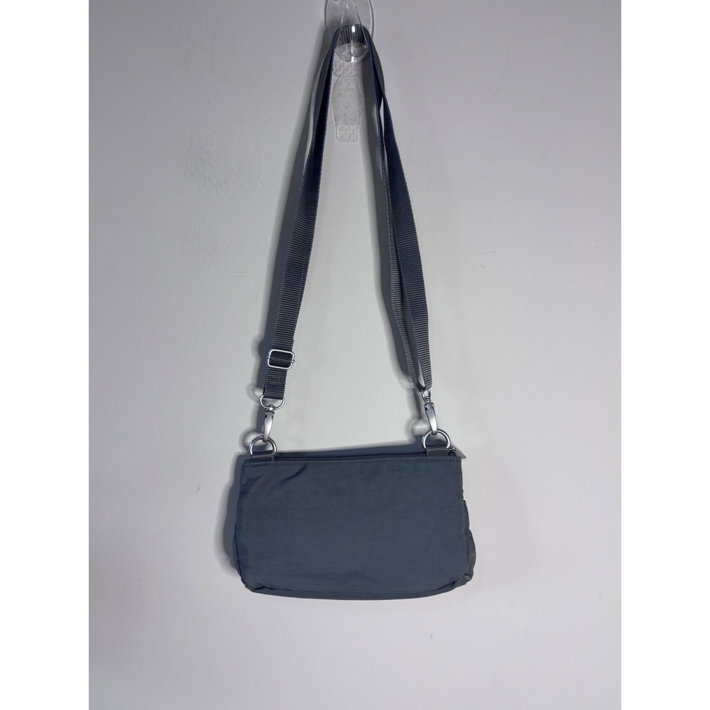 Baggallini Bryant Crossbody Bag Charcoal Gray Nylon Travel Pouch Small Purse - Picture 5 of 10